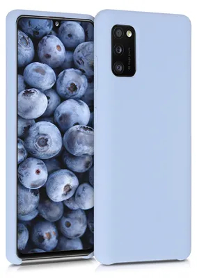 Produktbild von kwmobile Handyhülle für Samsung Galaxy A41 Hülle - Case Silikon - Kabelloses Laden - Schutzhülle Cover in Hellblau matt