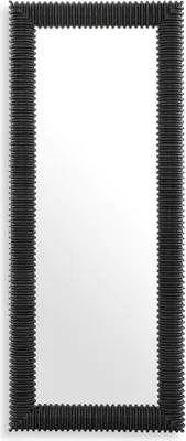 Produktbild von Casa Padrino Luxus Wandspiegel Schwarz 80 x 6 x H. 200 cm - Rechteckiger Spiegel mit hochwertigem Mahagoni Rahmen - Wohnzimmer Spiegel - Schlafzimmer Spiegel - Garderoben Spiegel - Luxus Möbel
