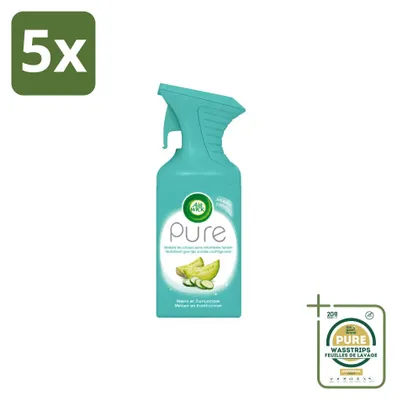 Immagine prodotto di 5 flaconi di spray per ambienti Air Wick Pure, profumo Melone e Cetriolo, capacità 250 ml, confezione risparmio, 5 pezzi