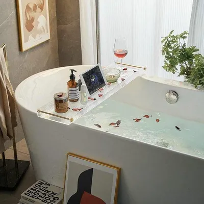 Immagine prodotto di Mobile sottovasca per il bagno - Adatto a tutte le vasche da bagno - Maniglie dorate