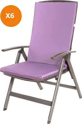 Produktbild von Stuhlkissen 6er set | Sitzkissen 110x47x4cm Hellviolett | sitzkissen gartenmöbel Polsterauflage Auflage für Stühle | stuhlkissen outdoor