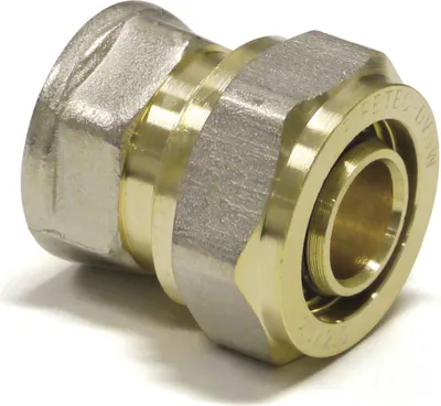 Produktbild von Pipetec Schraubfitting -Übergang von Alu-Verbundrohr 32x3mm auf 1" Innengewinde Größe: 32 x 3 mm - 1 Zoll