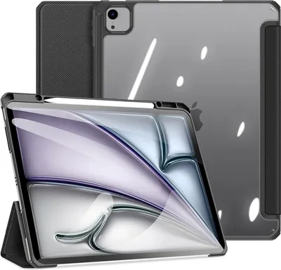 Produktbild von Dux Ducis Toby Fall mit Klappe und Stand für Ipad Air 13 2024 / Ipad Pro 12.9 2018-2022 - Schwarz