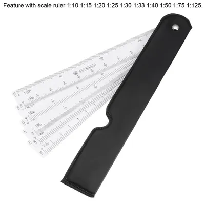 Produktbild von Ma?stab Lineal 30cm Ingenieur Ma?stab Architekt Lineal 1/10 1/15 1/20 1/25 1/30 1/33 1/40 1/50 1/75 1/125 Plastik