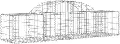 Obrázek produktu pro vidaXL Gabion s vysokým obloukem 200x50x40/60 cm Pozinkované železo