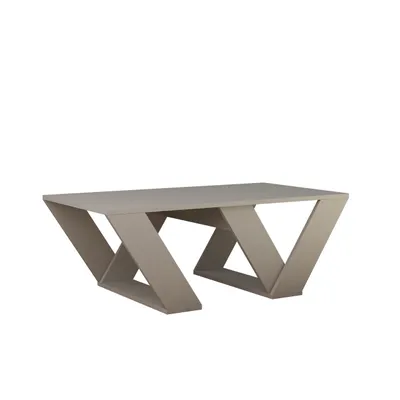Produktbild von DECORTIE Pipra Moderner Couchtisch Hell Mokka , 110 x 60 x 40 cm