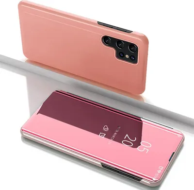 Produktbild von Clear View Hülle für Samsung Galaxy S25 Ultra Flip Cover - Rosa