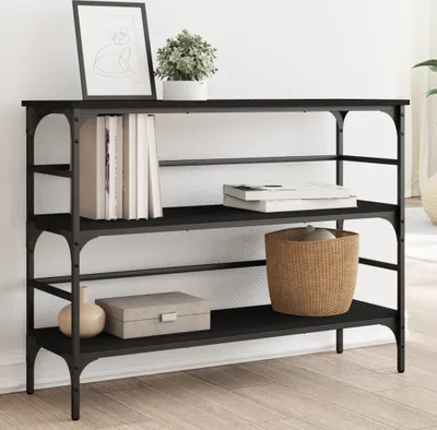 Produktbild von Konsolentisch Flurtisch Schwarz 100x32x75 cm Holzwerkstoff 839048