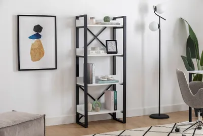 Obrázek produktu pro Skye Decor, Adisa - Bílá, knihovna, bílá, 100 % MELAMÍNOVÁ DESKA, 63 x 32 x 150 cm