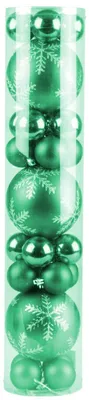 Image de Boules d'arbre de Noël, set de 27 décorations d'arbre de Noël, couleur:vert