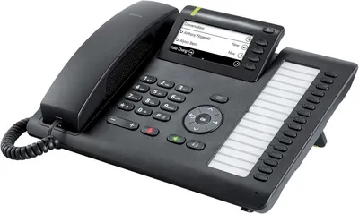 Produktbild von Unify OpenScape CP400, IP-Telefon, Schwarz, Kabelgebundenes Mobilteil, Linux, 1000 Eintragungen, Tasten