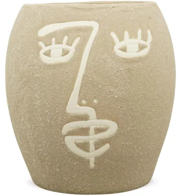 Produktbild von Vase Porzellan Blumenvase Deko Ø 14,5 cm beige