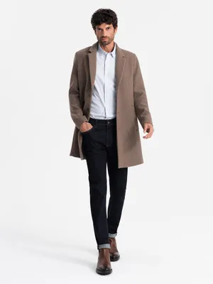 Produktbild von Ombre Clothing Herrenmantel aus Wolle Kargbo braun S