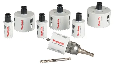 Zdjęcie produktu dla Makita Zestaw Otwornic Bim Ezychange 7Szt. 25,32,40,51,65,68,76Mm+2W+ Adapter