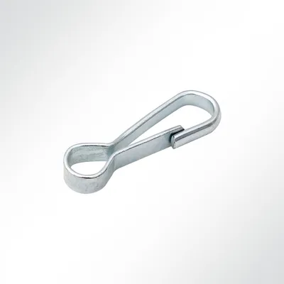 Produktbild von Lysel® Simplexhaken Simplex Haken Planenbefestigung Planenhaken 100mm DIN 5287 Stahl vernickelt VE 100 Stück