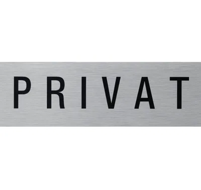 Produktbild von Aluhinweisschild 160x40mm Privat
