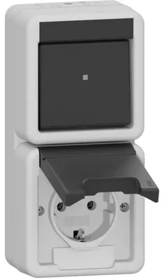 Produktbild von GIRA 417630 Kombi AusWe/SCHUKO senkr. KD