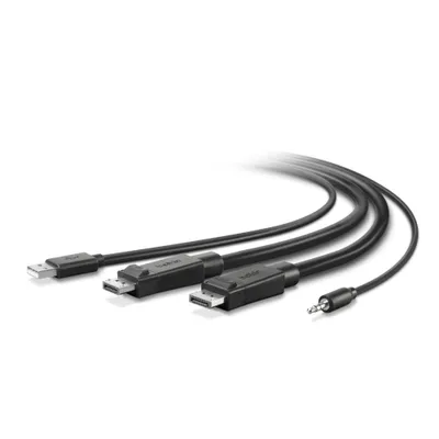 Obrázek produktu pro Belkin F1D9020B06T, 1,8 m, USB, USB, DisplayPort, Černá, Samec
