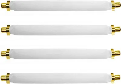 Produktbild von 4x ARLI Fensterdurchführung 20 cm – Selbstklebend mit vergoldeten F-Buchsen für SAT & TV | Flachkabel für Fenster & Türen