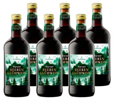 Produktbild von KATLENBURGER Harzer Beerenglühwein, 6x500ml, Beeren Glühwein mit Gewürz