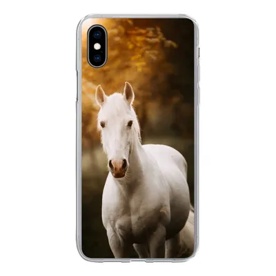 Produktbild von MuchoWow® Handyhülle Schutzhülle Hülle für iPhone Xs Pferd - Licht - Sonne Silikon Softcase Handy Hülle - Handytasche