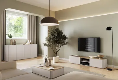 Produktbild von Wohnzimmer Set in Beige mit Eiche 170 cm Lowboard, Sideboard & Couchtisch, 3-teilig - ELOY-141
