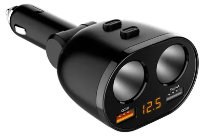 4-in-1-Autolader, 2 Zigarettenanzünder, 2 USB-Anschlüsse