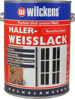 Produktbild von Wilckens Maler Weisslack hochglänzend, 2,5 l