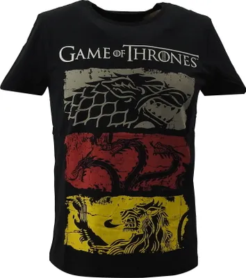 Immagine prodotto di gozoo Game of Thrones uomo T-SHIRT nero cotone maglietta tempo libero, taglia:S