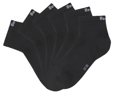 Produktbild von Bench Kurzsocken für Damen und Herren in Baumwollmischung, für Sport und Freizeit 6 -teilig 6x schwarz Größe 43/46