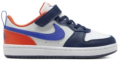 Produktbild von Nike Court Borough Low Recraft Midnight Navy Team Orange Light Silver Hyper Royal (PS) - EU 35