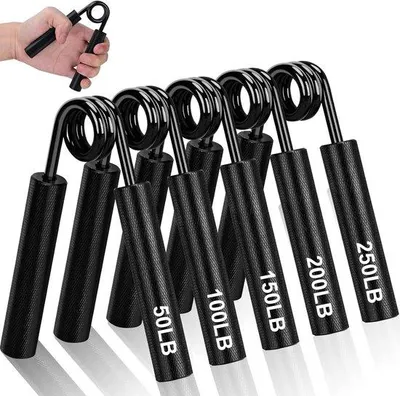 Produktbild von Famanu Handgriffverstärker für Muskelaufbau und Verletzungsrehabilitation - Grip Krafttrainer (50/100/150/200/250 lbs)