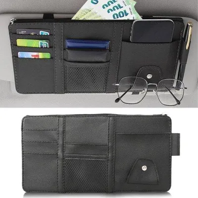 Productafbeelding van Famanu Organizer voor zonneklep - Tas voor zonneklep - Auto zonneklep organizer - Organizer voor auto zonneklep - Geschikt voor zonnebrillen