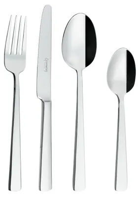 24-teiliges Besteckset aus 18/10 Edelstahl, 6 Gabeln, Messer, Löffel