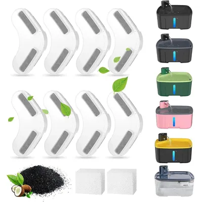 Produktbild von Ersatzfilter für 8L Hundetrinkbrunnen, 8 Filter + 2 Schwämme