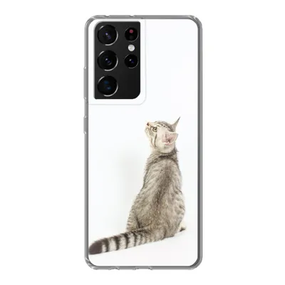 Produktbild von MuchoWow® Handyhülle Schutzhülle Hülle für Samsung Galaxy S21 Ultra Katze - Haustiere - Fell Silikon Softcase Handy Hülle - Mobiltelefon