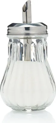 Zuckerdispenser aus Glas, Retro-Stil, 7 x 7 x 13,5 cm