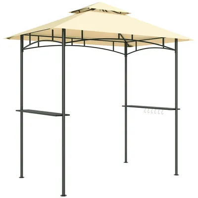 Imagen del producto de Pabellón para barbacoa - Pabellón con zona de barbacoa - Cubierta para cocina exterior - Cubierta para barbacoa - Techo de doble capa