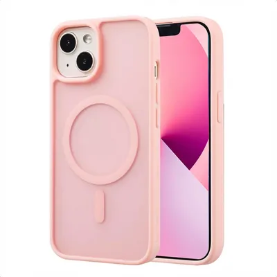 Imagen del producto de Funda trasera para iPhone 14 / 13 con tecnología MagSafe de la marca imoshion, color rosa claro