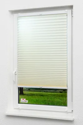 Produktbild von Lysel Outlet - Plissee Klemmen Hellelfenbein  - Plissee in der Größe (Bx H) 60cm * 130cm