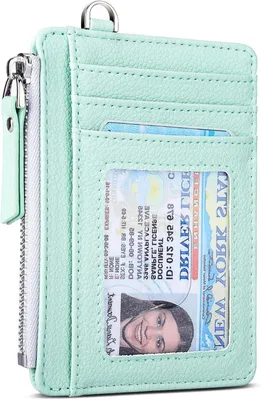 Obrázek produktu pro Peněženka na karty – Držák kreditních karet – Bezpečné uložení – S ochranou proti RFID – Pro 8 karet – Akvamarínová barva