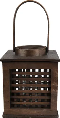 Produktbild von Clayre & Eef Windlicht 17x17x20 cm Braun Bambus