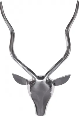 Produktbild von Wanddekoration Hirsch "S" 33 cm Aluminium silbern