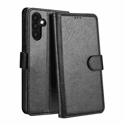 Obrázok produktu pre Pre Samsung Galaxy A55 Smart Mobile Phone Case Black Leatherette Case Cover Case Book