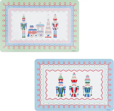 Image de Excelsa Set de 6 Sets de table Xmas Sweet Pastels plastique 43x0,1x28,5 cm Coloré