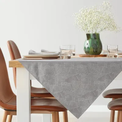 Image de Nappe festive Décoration de table ISLA argent 85x85