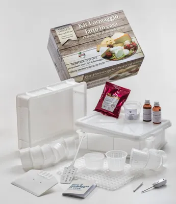 Produktbild von Set für die Käseherstellung - Käse selber machen Starter Set, Käse Herstellungsset für selbstgemachten Käse