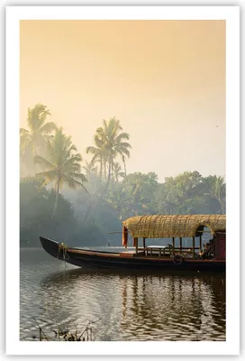 Produktbild von Poster - Poster ohne Rahmen - Indien Boot Fluss - 61x91,5 cm - Wand Bild - Wanddeko - Wandbilder - Kunstposter - Wandposter - Bilder - Kunstdruck - Wanddekoration - Wandbild - P2XPA61x91-4863