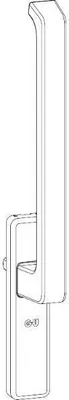 Produktbild von GU HS Drehgriff DIRIGENT 180° innen Rosette ohne PZ silber