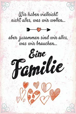 Produktbild von vianmo Holzschild 18x12 cm Familie Zusammen sind wir alles